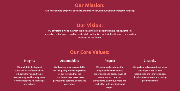 nonprofit mission statement example