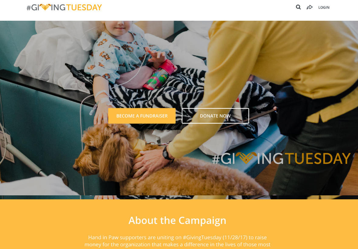 giving tuesday campaign page