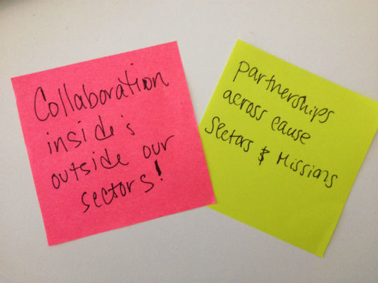collaboration post-it note