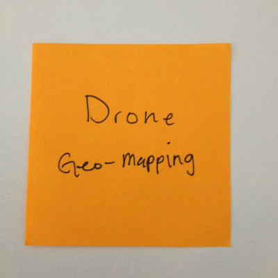 drone geo-mapping post-it note