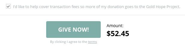 donor covered fees checked