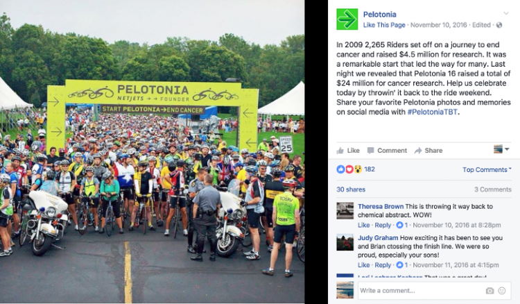 pelotonia cycling event social image