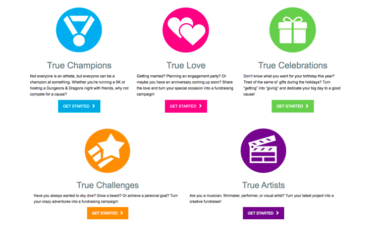 True Colors Fund Year-Round Peer-to-Peer Fundraising Page