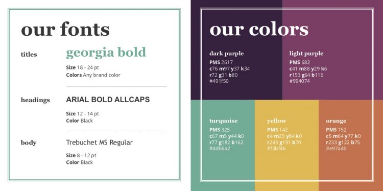 brand fonts and colors