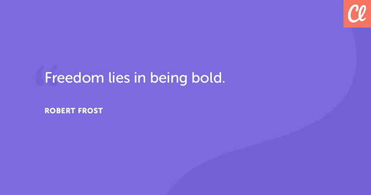 Robert Frost quote about freedom