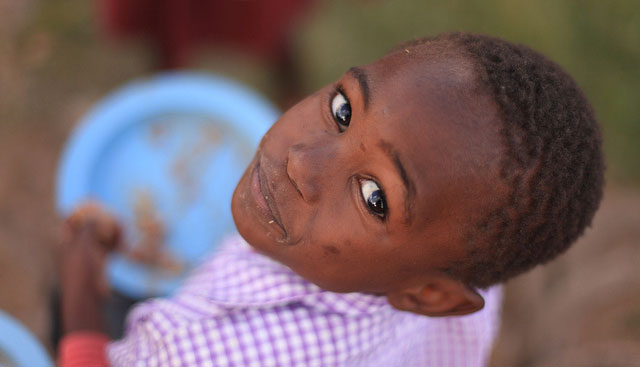 a child staring at the viewer