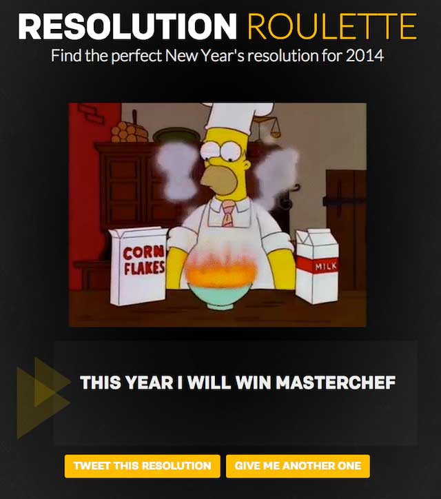 ONE.org's Resolution Roulette