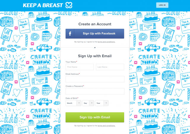 keep-a-breast create account