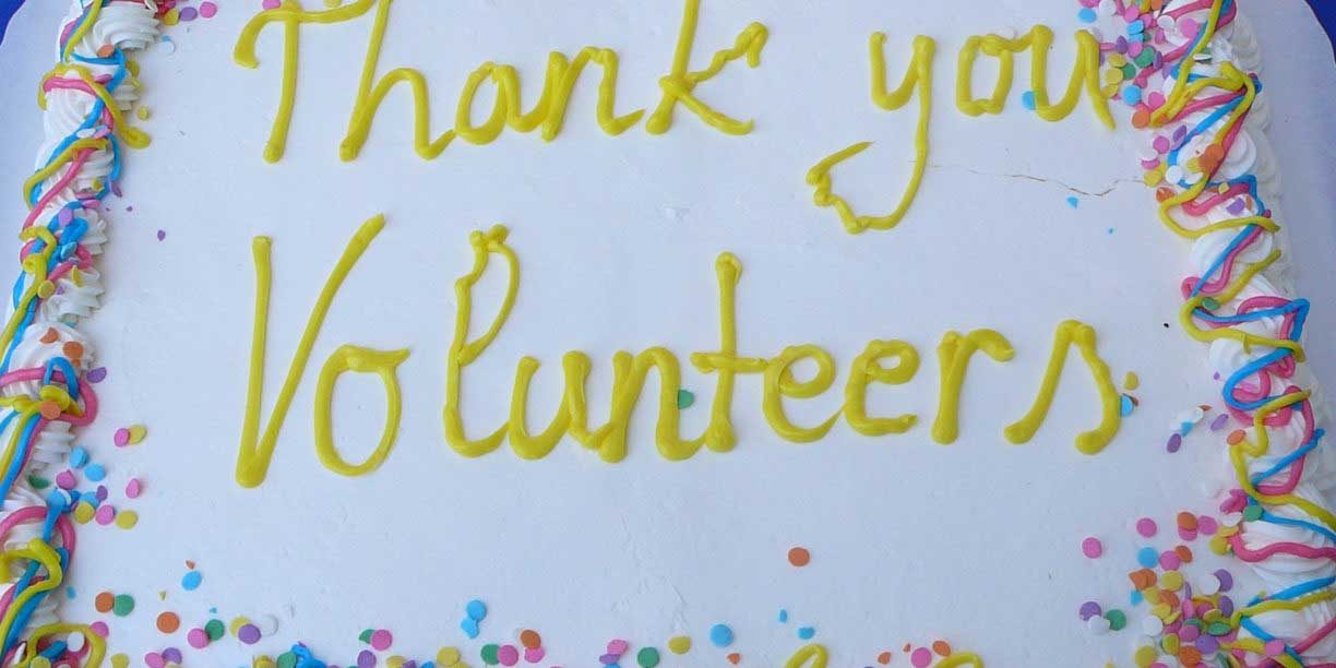 thank you volunteers cake