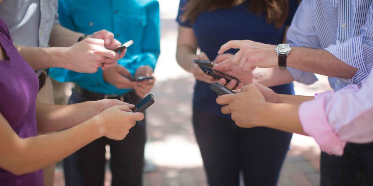 group of people on their phone