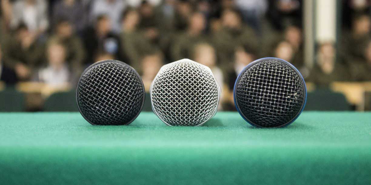 microphone on a table