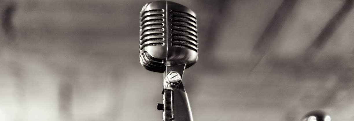 old fashioned microphone