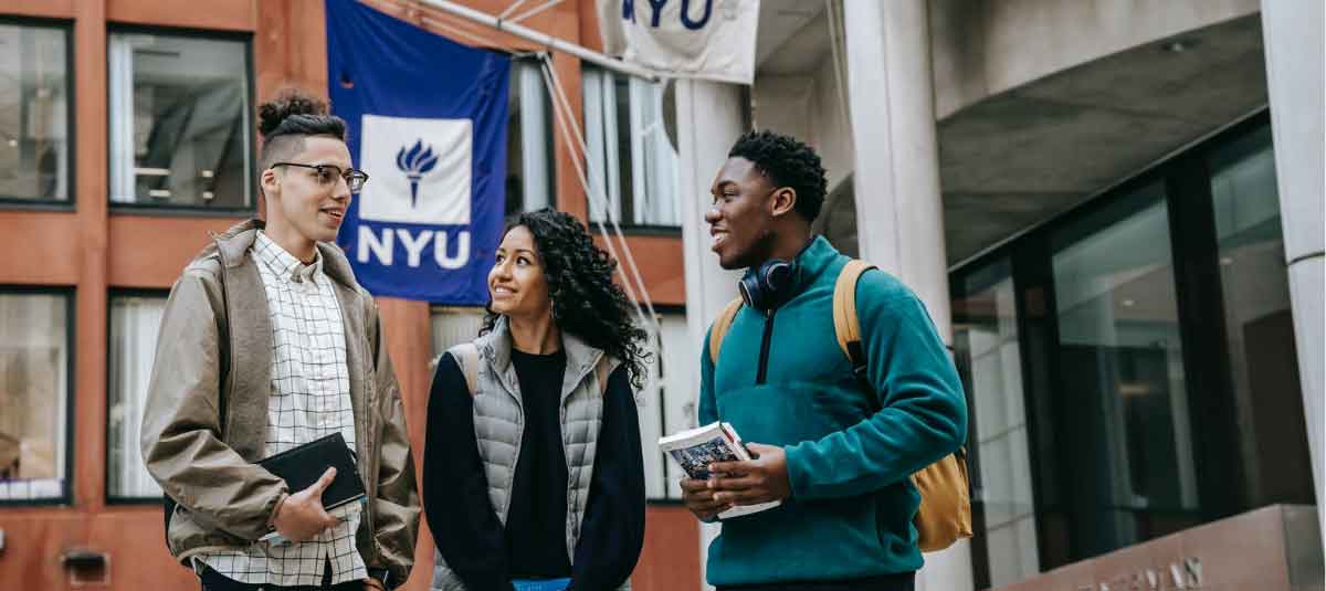 NYU students talking