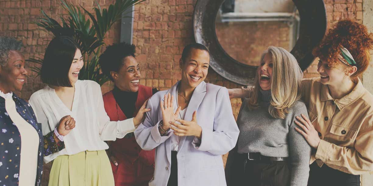 women laughing together