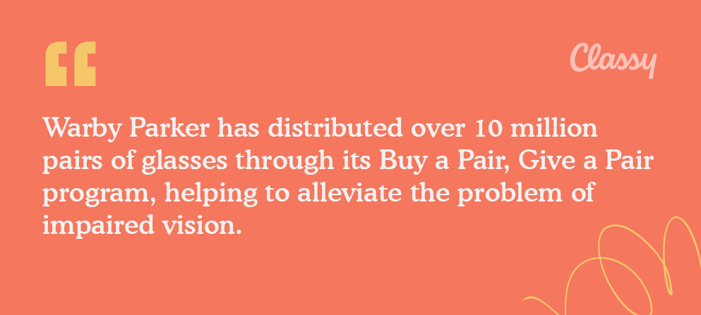 Warby Parker CSR Statistic