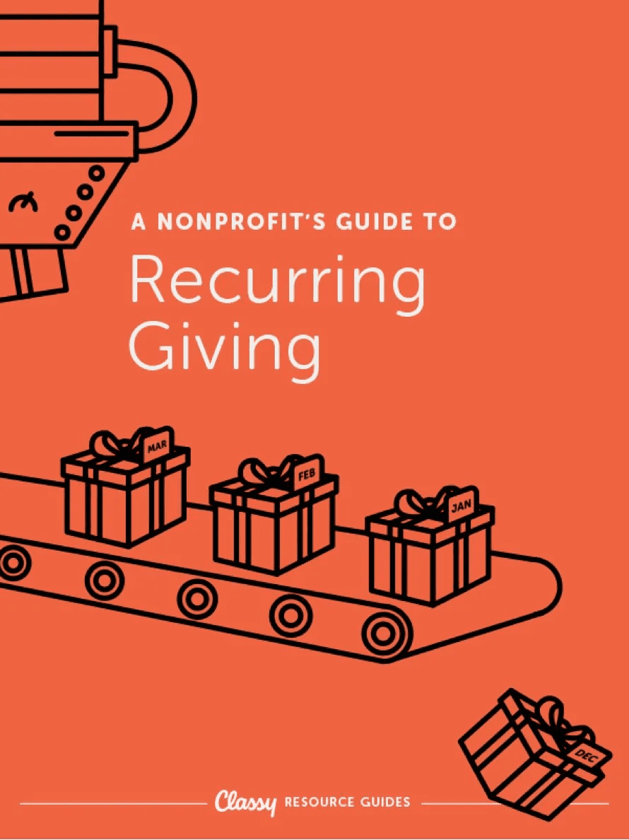 A Nonprofit's Guide to Recurring Giving resource guide cover