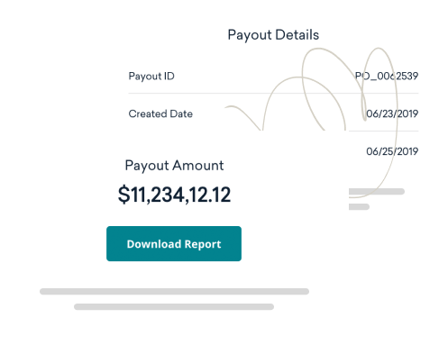 Example of a Classy Pay payout report with all transaction data