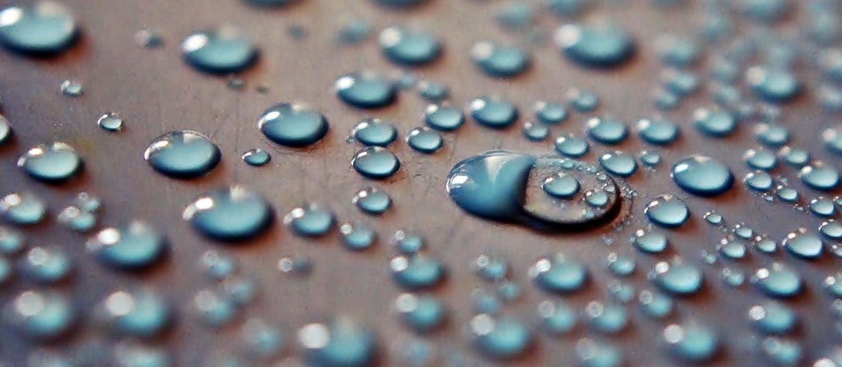 Water Beads on Surface