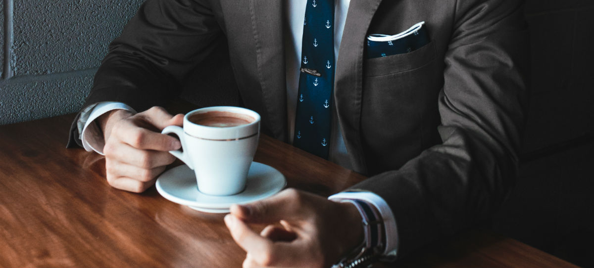 Investor with Coffee