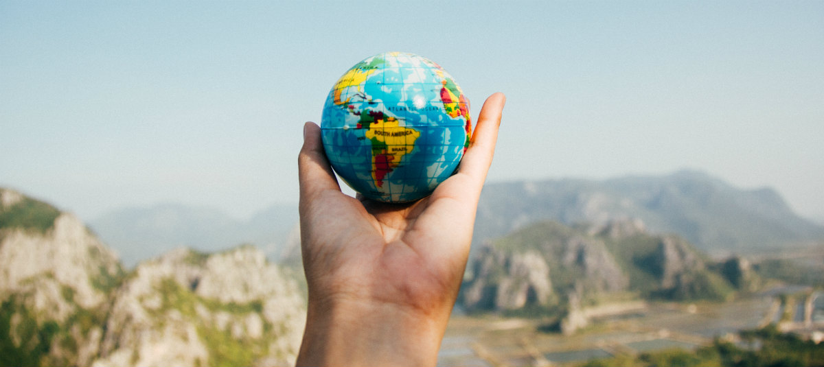 globe sitting in a hand