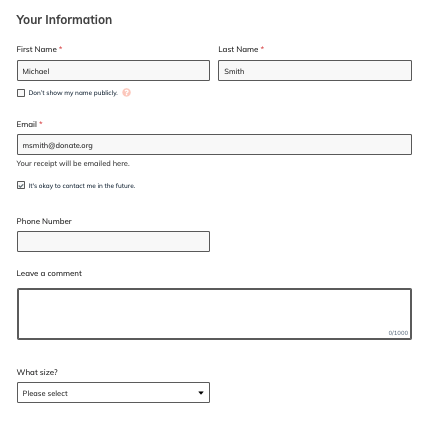 mobile fundraising campaign example