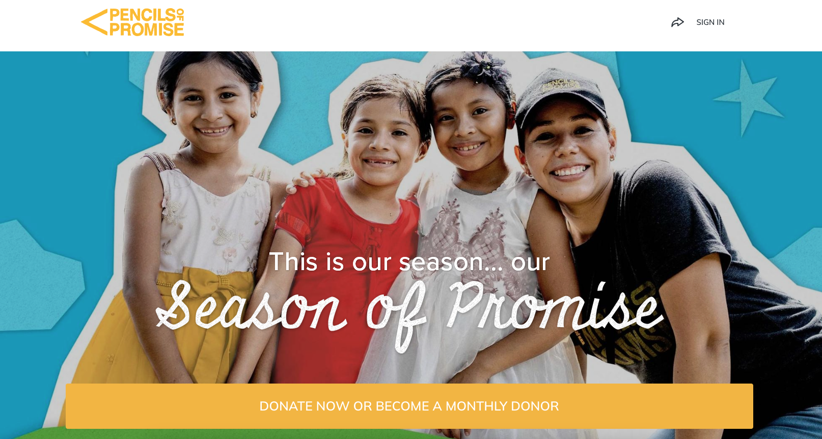 Pencils of Promise Year-End Campaign