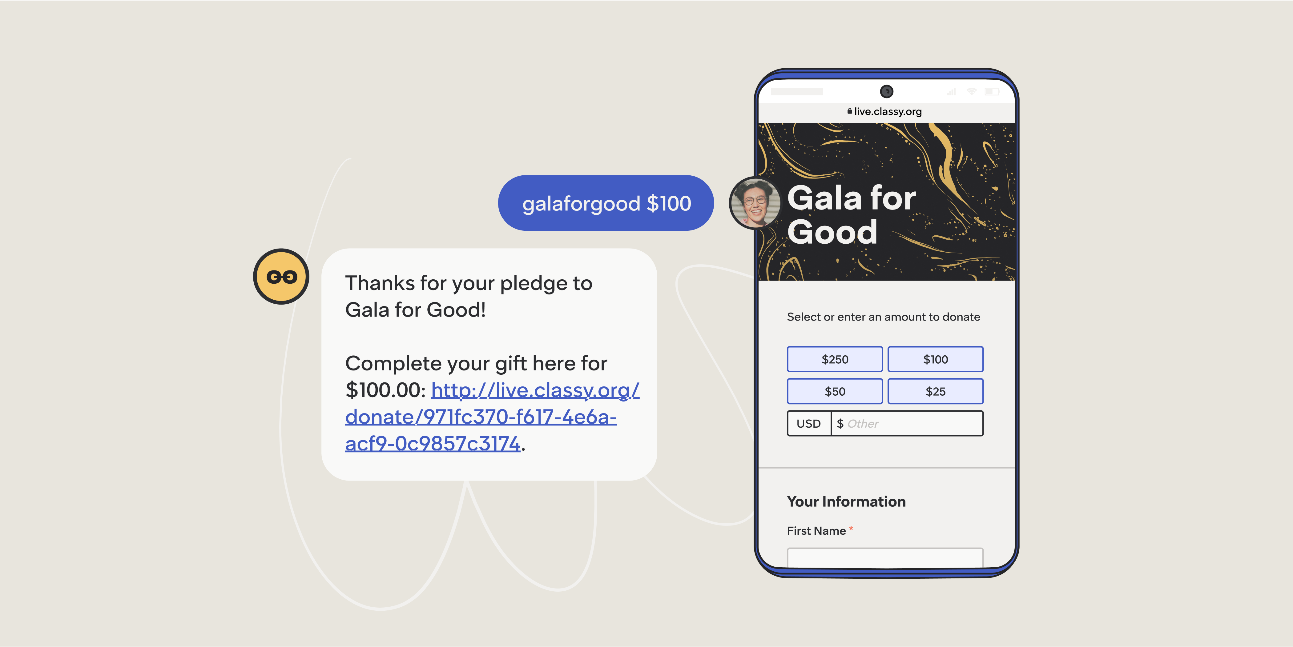 Text-to-Donate on Classy