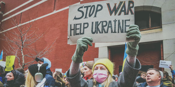 stop war help Ukraine poster