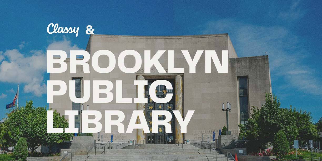 Main entrance of the Brooklyn Public Library