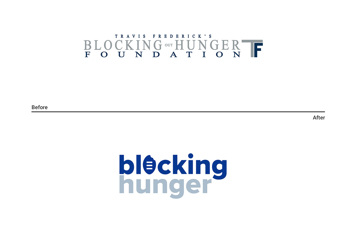Blocking Hunger Logo before and after
