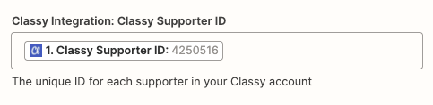 Zapier Supporter ID example