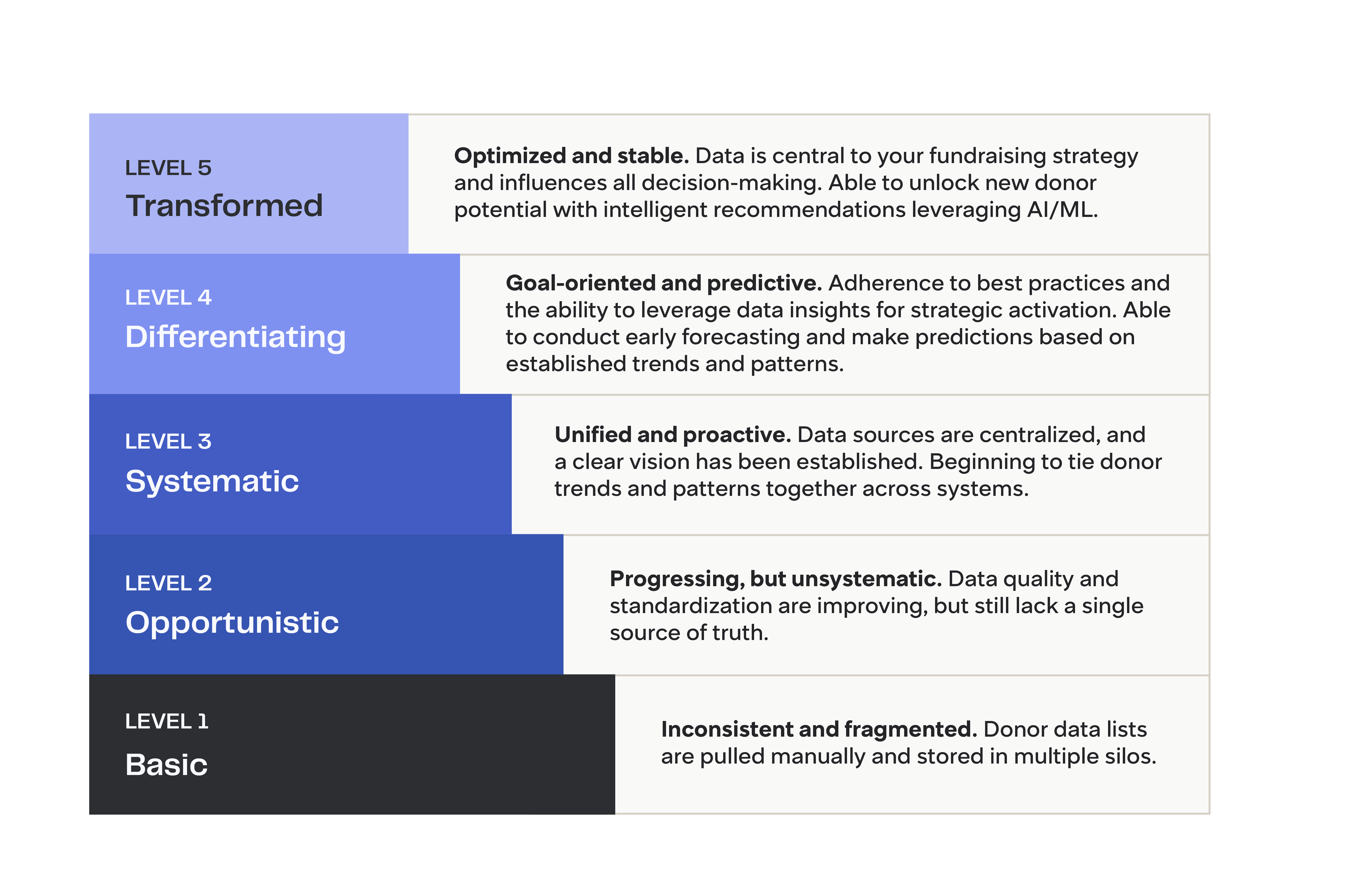 Data maturity model
